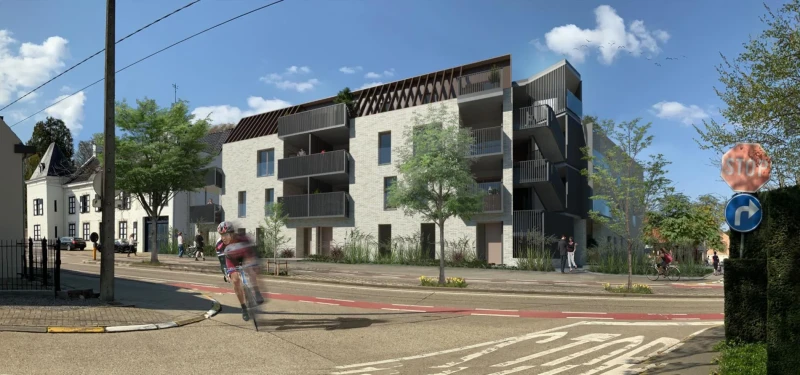 Nieuwbouwapp. met 2 slpks, terras en tuintje
